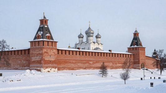 Зарайский кремль зимой