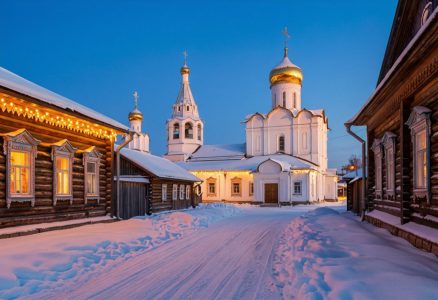Новый год в Суздале: заснеженный город-сказка вечером
