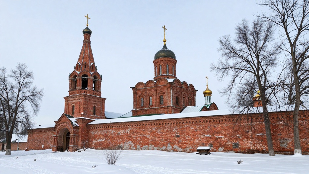 Никитский женский монастырь в Кашире зимой