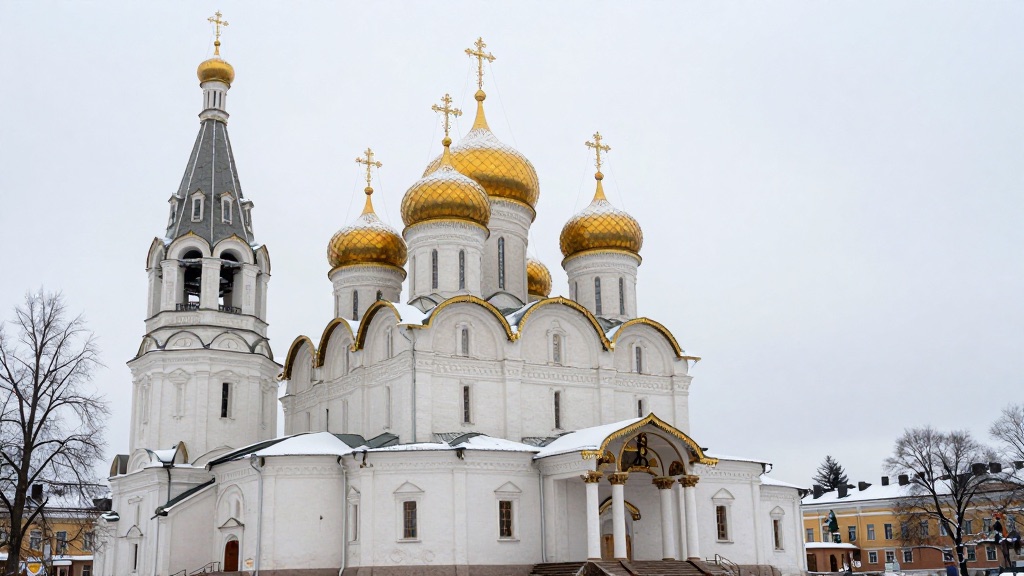 Городской собор в Кашире зимой