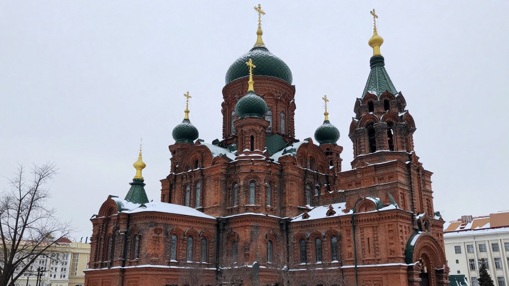 Спасо-Преображенский собор в Кимрах зимой