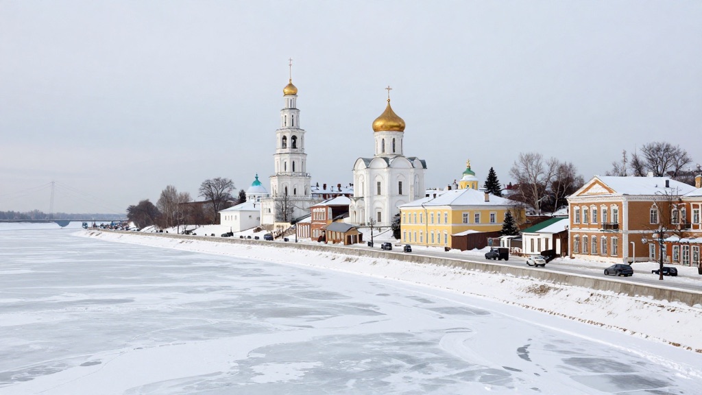 Новый год в Кинешме: Волга, Волжский бульвар и купеческий город