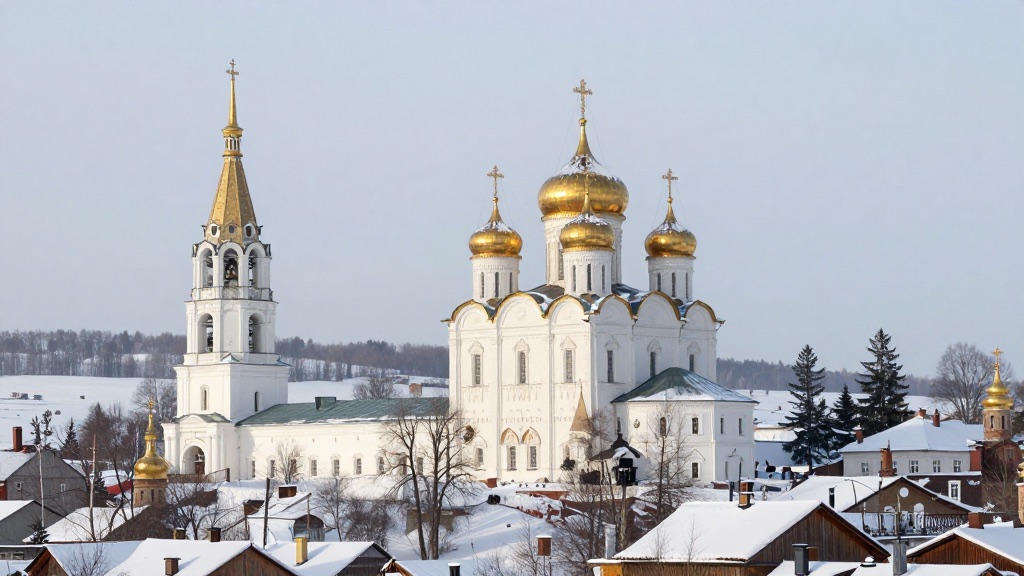 Троице-Никольский монастырь в Гороховце зимой