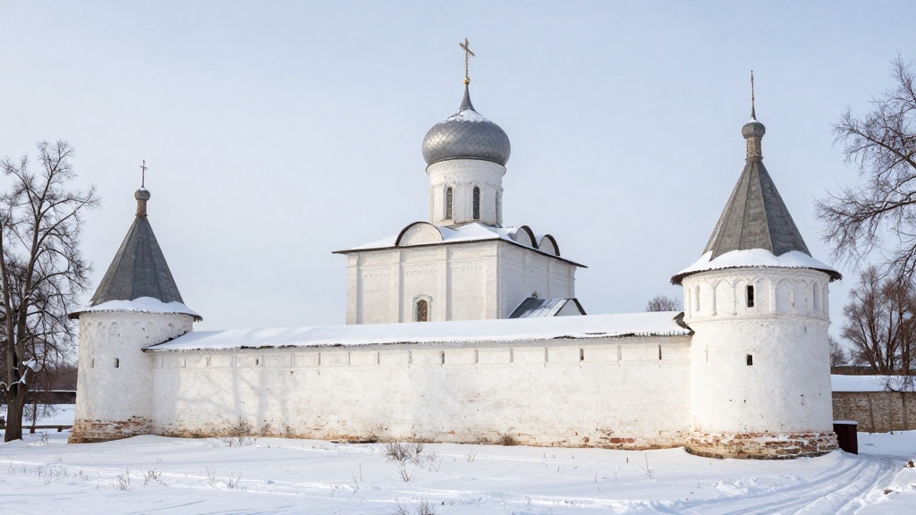 Борисоглебский монастырь в Дмитрове зимой