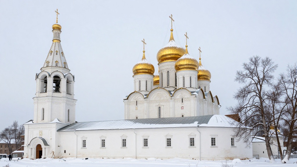 Феодоровский монастырь в Городце зимой