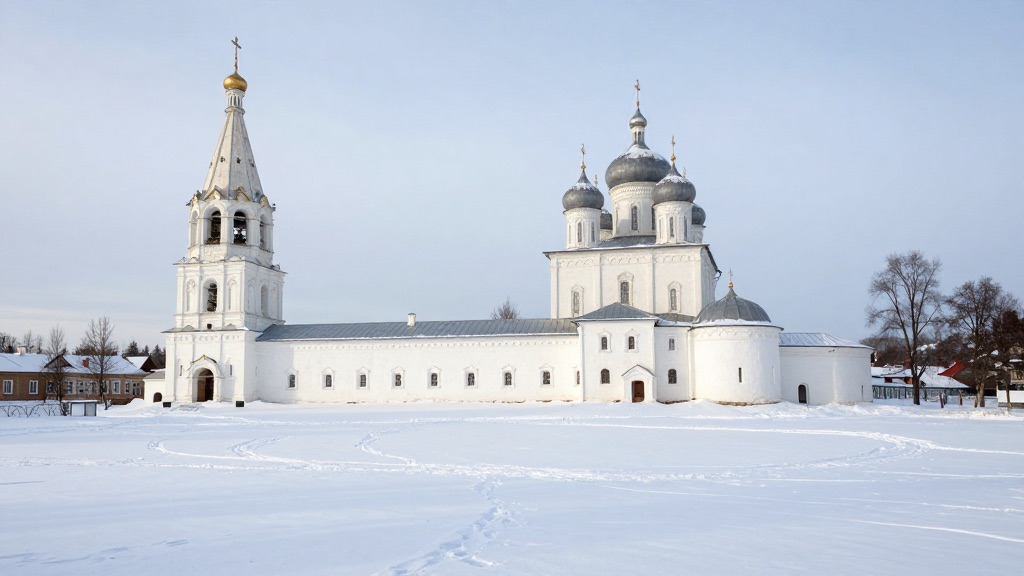 Лужецкий Ферапонтов монастырь в Можайске зимой