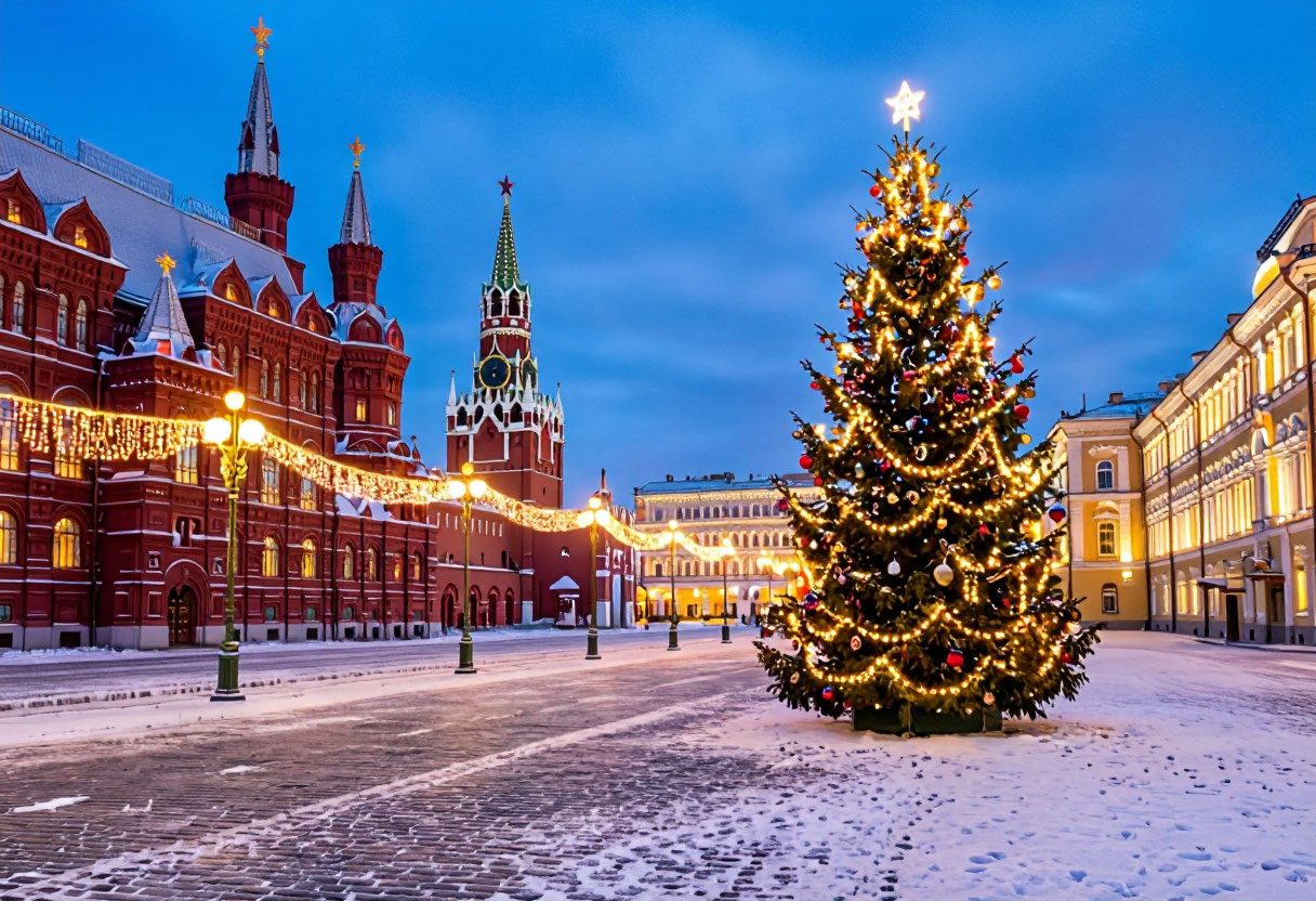 Москва в новогодних огнях