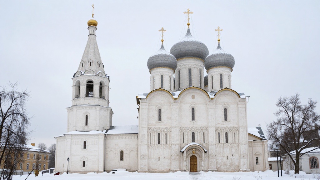 Воскресенский собор в Тутаеве зимой