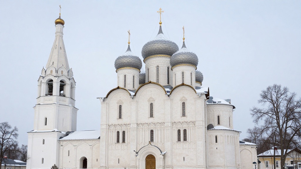 Успенский собор в Дмитрове зимой