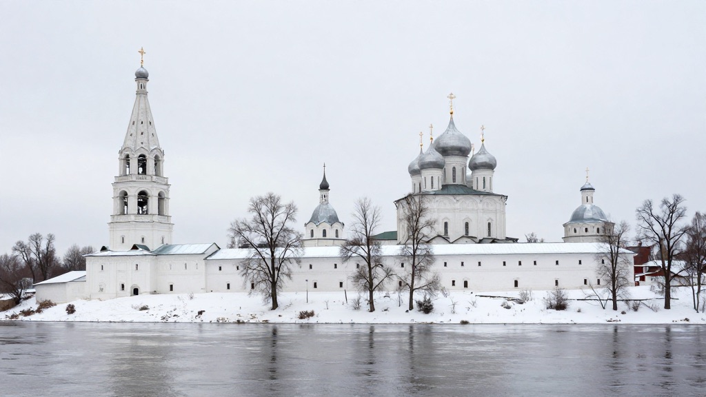 Старицкий Свято-Успенский монастырь зимой
