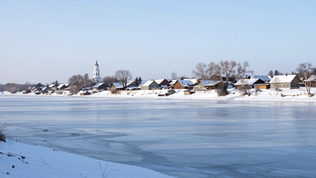 Река Тёша и зимний Арзамас