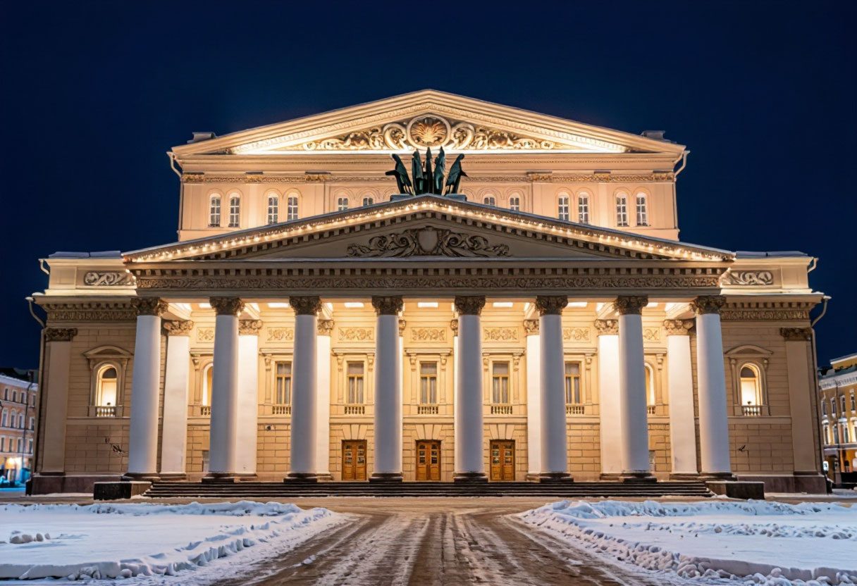 Волковский театр вечером